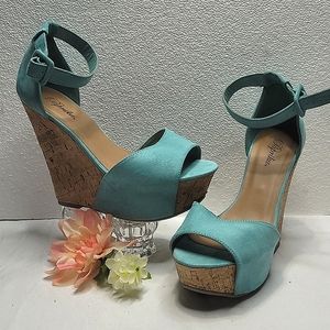 Paprika Sz10 Teal Wedges